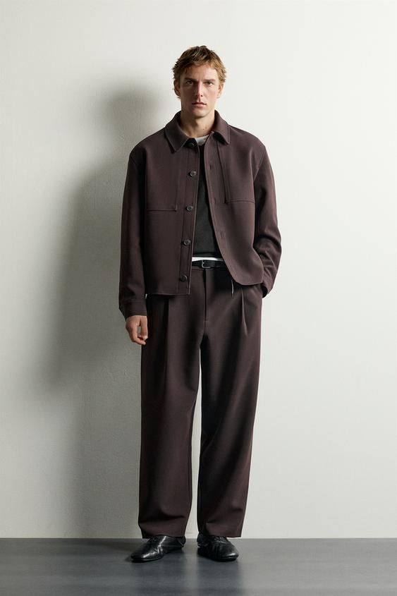 BOXY FIT OVERSHIRT - GARNET by Zara - Image 0