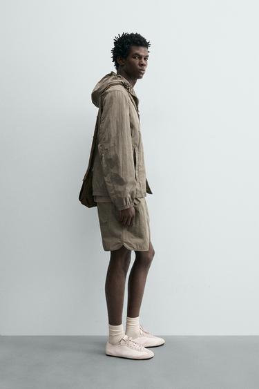 BLOUSON TECHNIQUE LÉGER - Vert gris de Zara - Image 3
