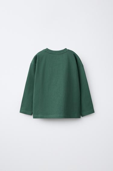 LOT DE DEUX T-SHIRTS À RAYURES - Vert / Bleu de Zara - Image 2