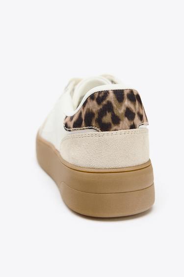 TENNIS IMPRIMÉ ANIMALIER - Blanc écru de Zara - Image 4