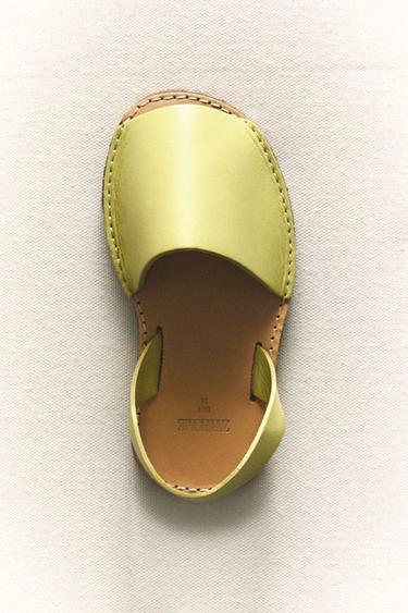 Zara CHILDREN'S LEATHER SANDALS - Yellow