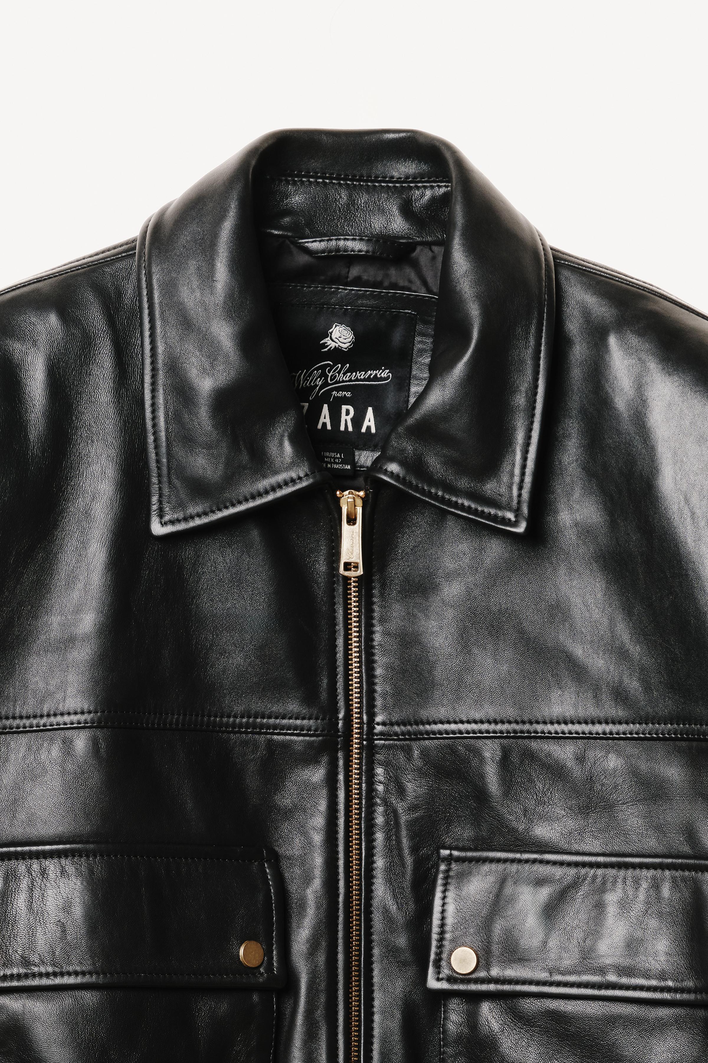 CROPPED FIT NAPPA LEATHER JACKET WILLY CHAVARRIA X ZARA