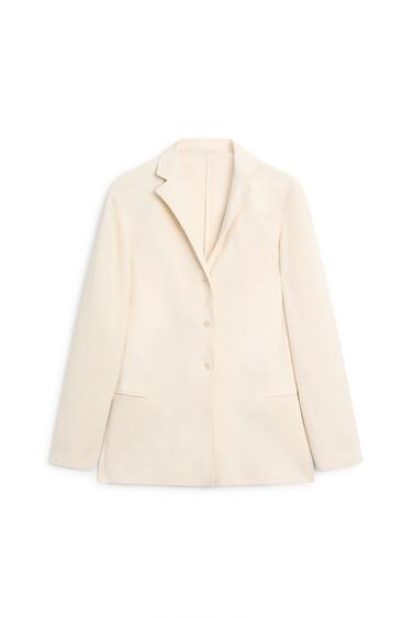 Zara Flowing blazer with lapel detail - LIMITED EDITION - Ecru