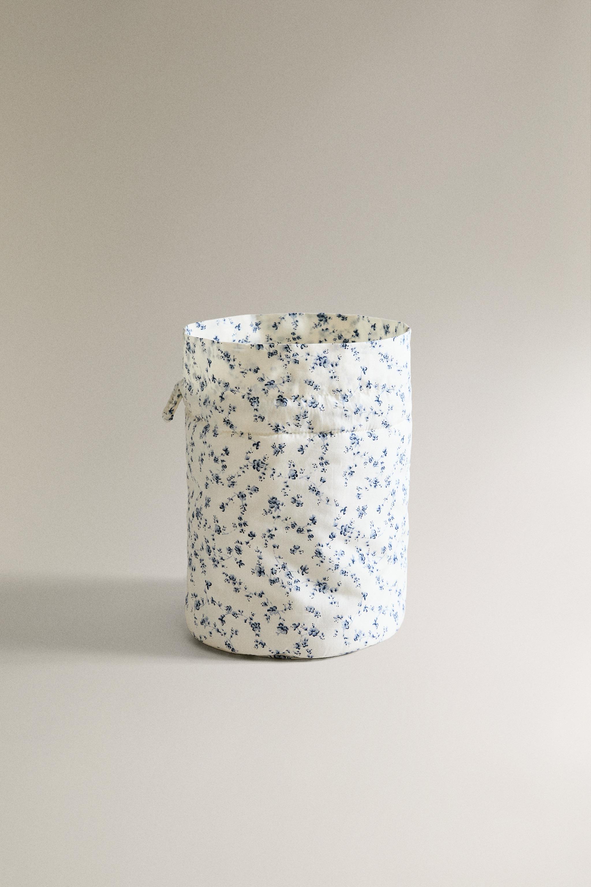 BABY BLUE FLORAL BUCKET BAG