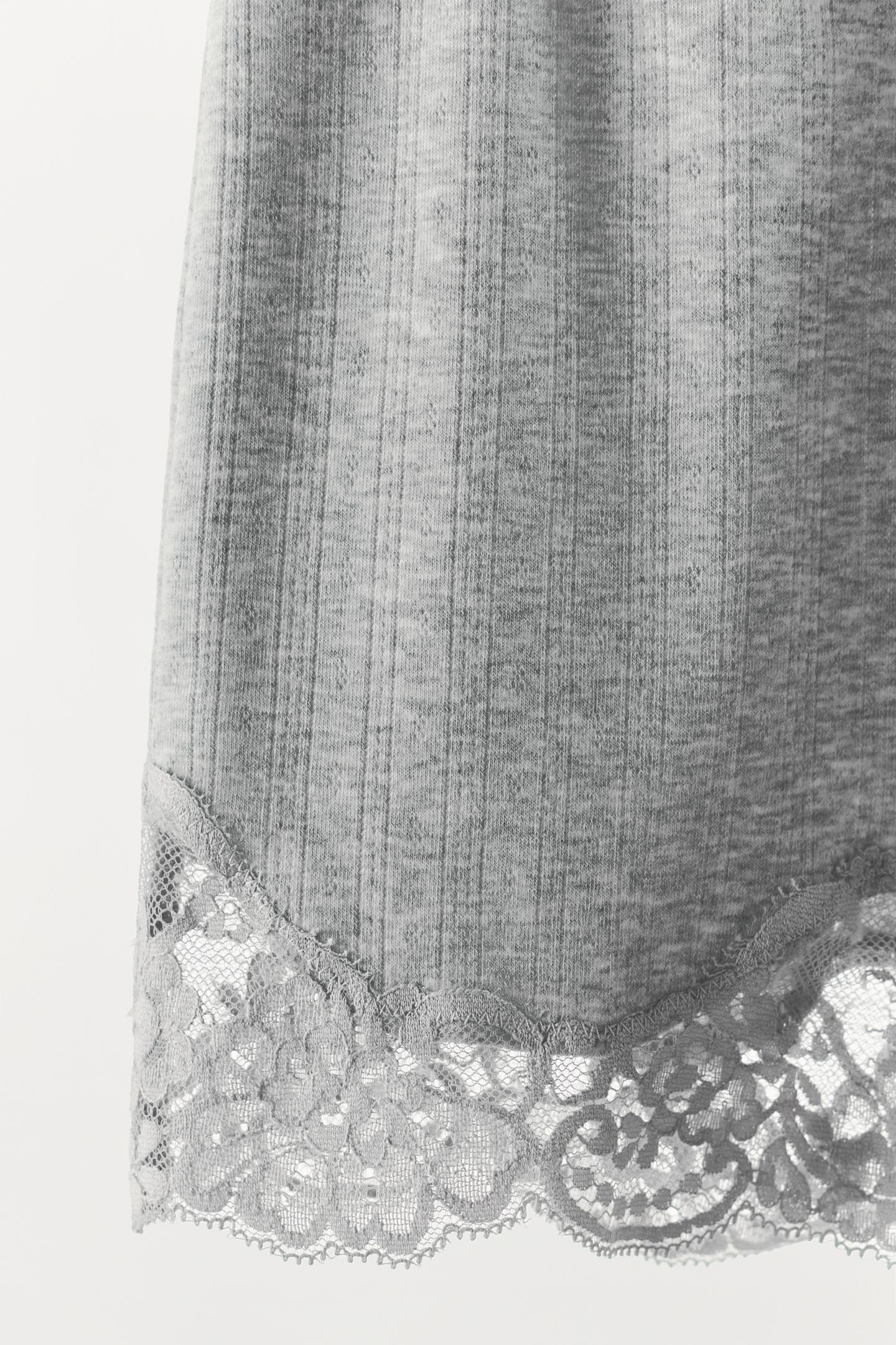 Женские шорты Zara Pointelle Lace, цвет: Серый меланжевый — фото 10