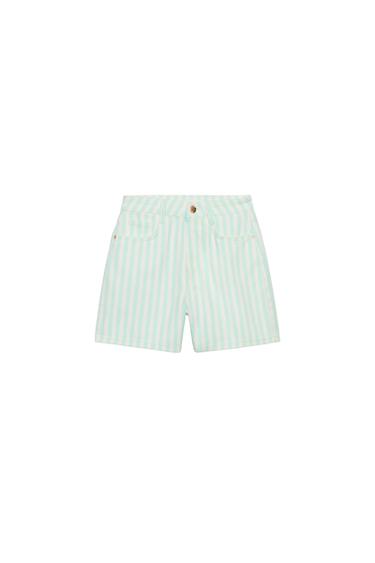Zara Z1975 MOM FIT SHORTS - striped