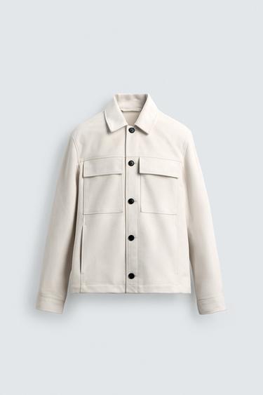 SOBRECAMISA EFECTO ANTE - Blanco roto de Zara