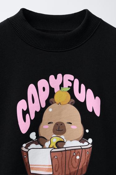 CAPYFUN © PRINT SWEATSHIRT - Black by Zara - Image 2