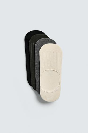 PACK OF 4 RIBBED NO-SHOW SOCKS - various by Zara