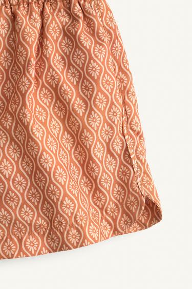 LIMITED EDITION GEOMETRIC PRINT SWIM SHORTS - Peach by Zara
