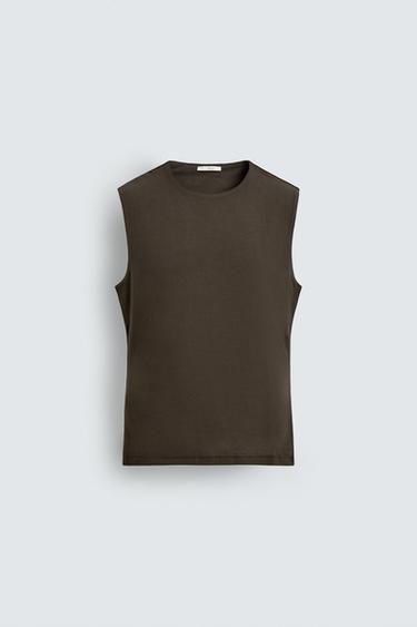 CAMISETA TANK - Marrón de Zara