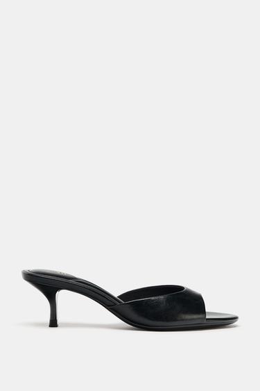 SANDALIA EFECTO ACHAROLADO - Negro de Zara