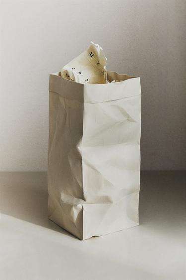 CORBEILLE À PAPIER EN PAPIER - Écru de Zara - Image 5