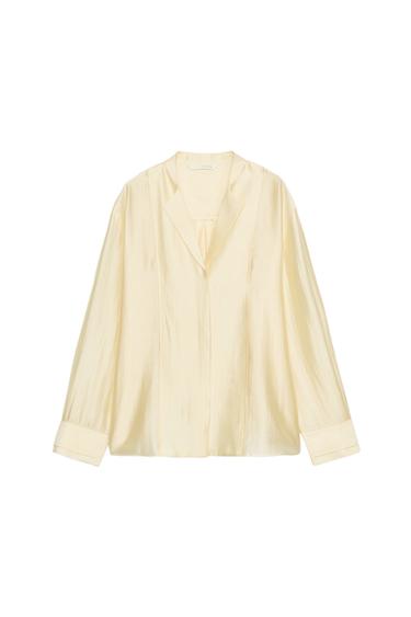 Zara ZW COLLECTION FLOWY SHIRT - Yellow