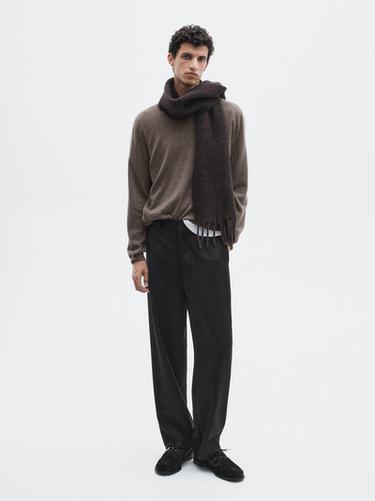 Zara 100% cool wool trousers - LIMITED - Black