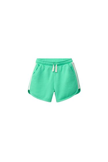 COLOUR BLOCK BERMUDA SHORTS - Green by Zara
