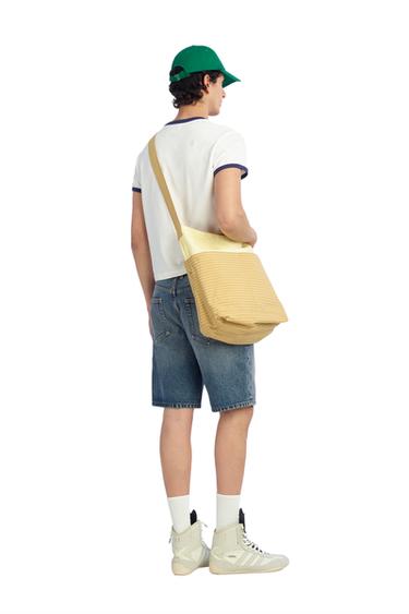 SLIM FIT RIB CONTRAST T-SHIRT - Oyster-white by Zara - Image 1
