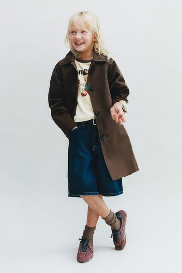 Zara RAGLAN SLEEVE TRENCH COAT - Brown