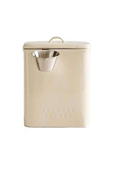 LAUNDRY DETERGENT JAR WITH LADLE - Cream by Zara