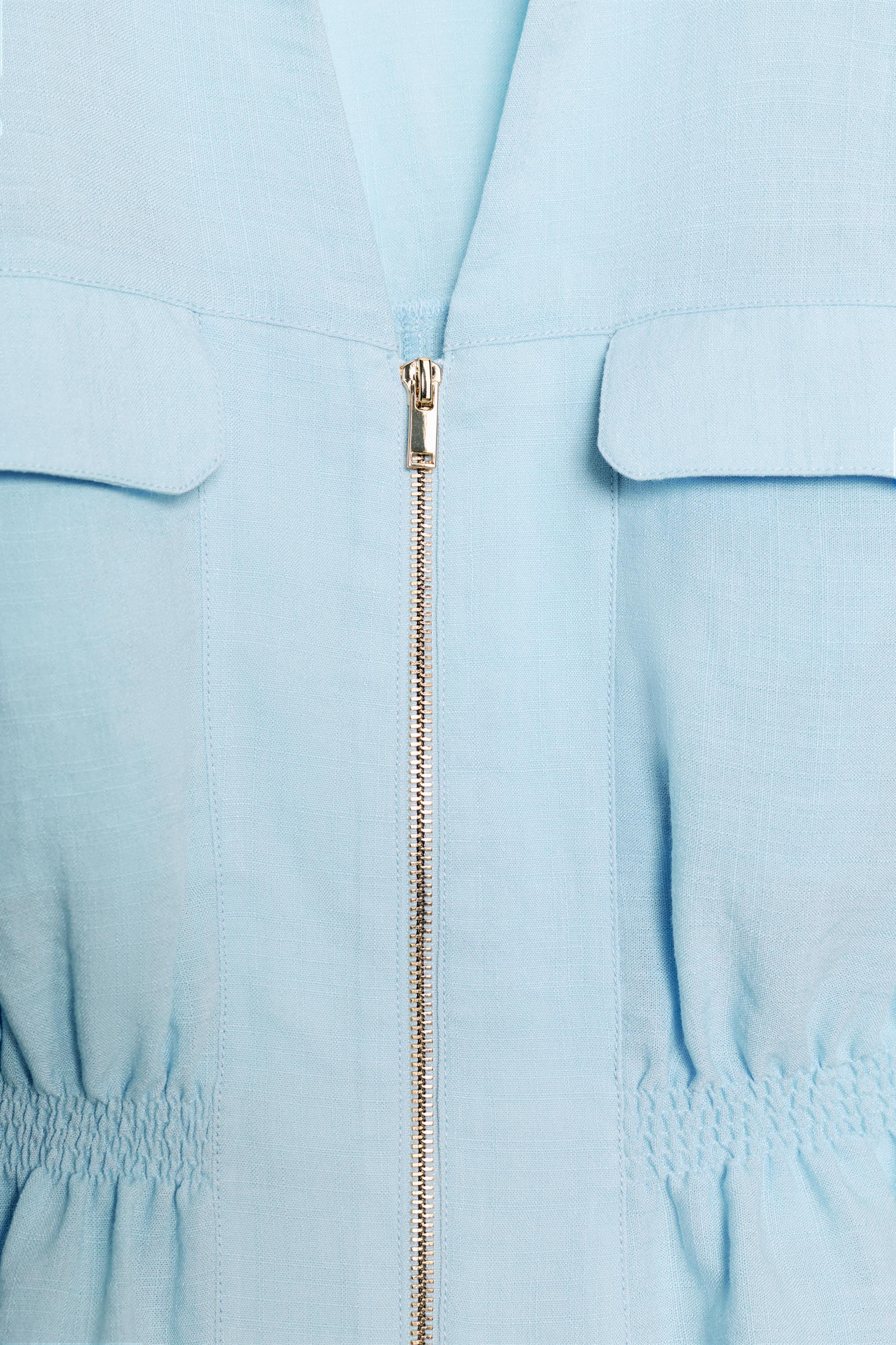 Женские рубашки Zara ZIP-UP SAFARI SHIRT — фото 8
