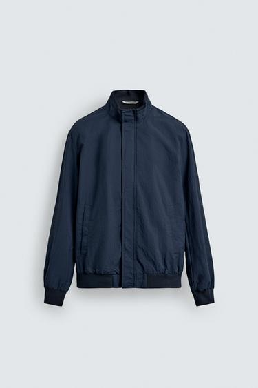 TECHNICAL WATER-REPELLENT JACKET - Navy blue by Zara