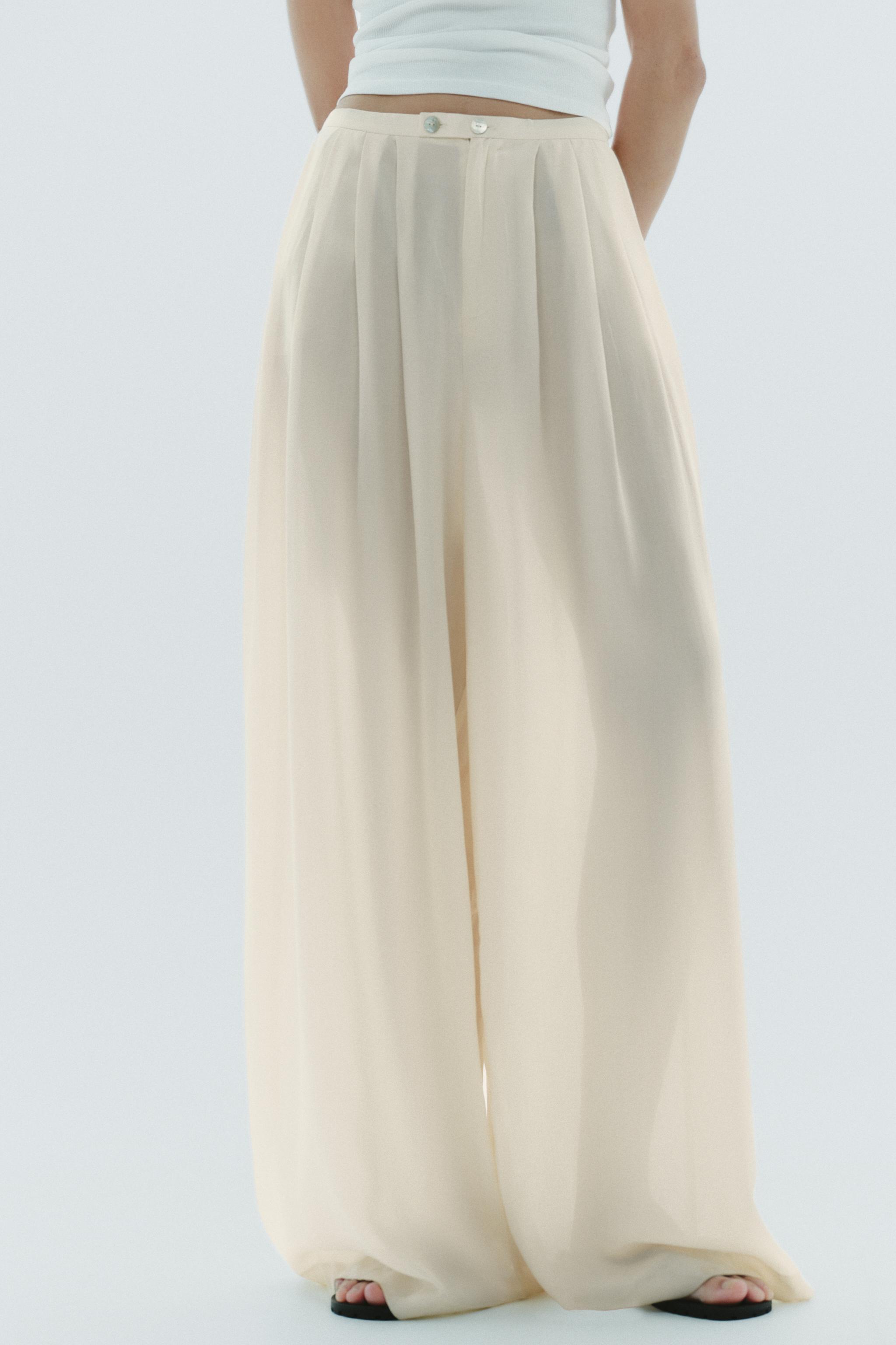 スペイン発送 ZARA フルレングス マルチプリーツパンツ 今季新作 03152438712-a1.jpg?ts=