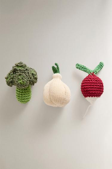 Zara VEGETABLE PET TOY PACK - Green - Image 0