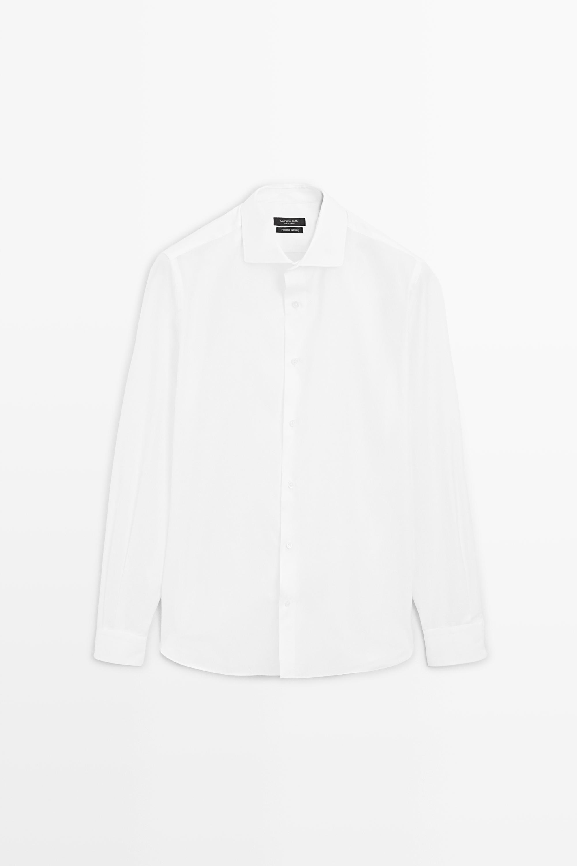 Slim fit 100% cotton shirt — White