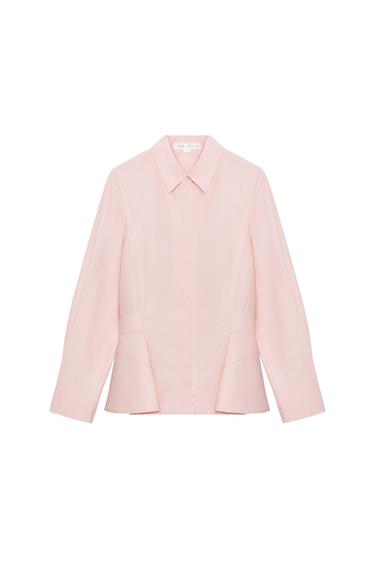 ZW COLLECTION POPLIN PEPLUM SHIRT