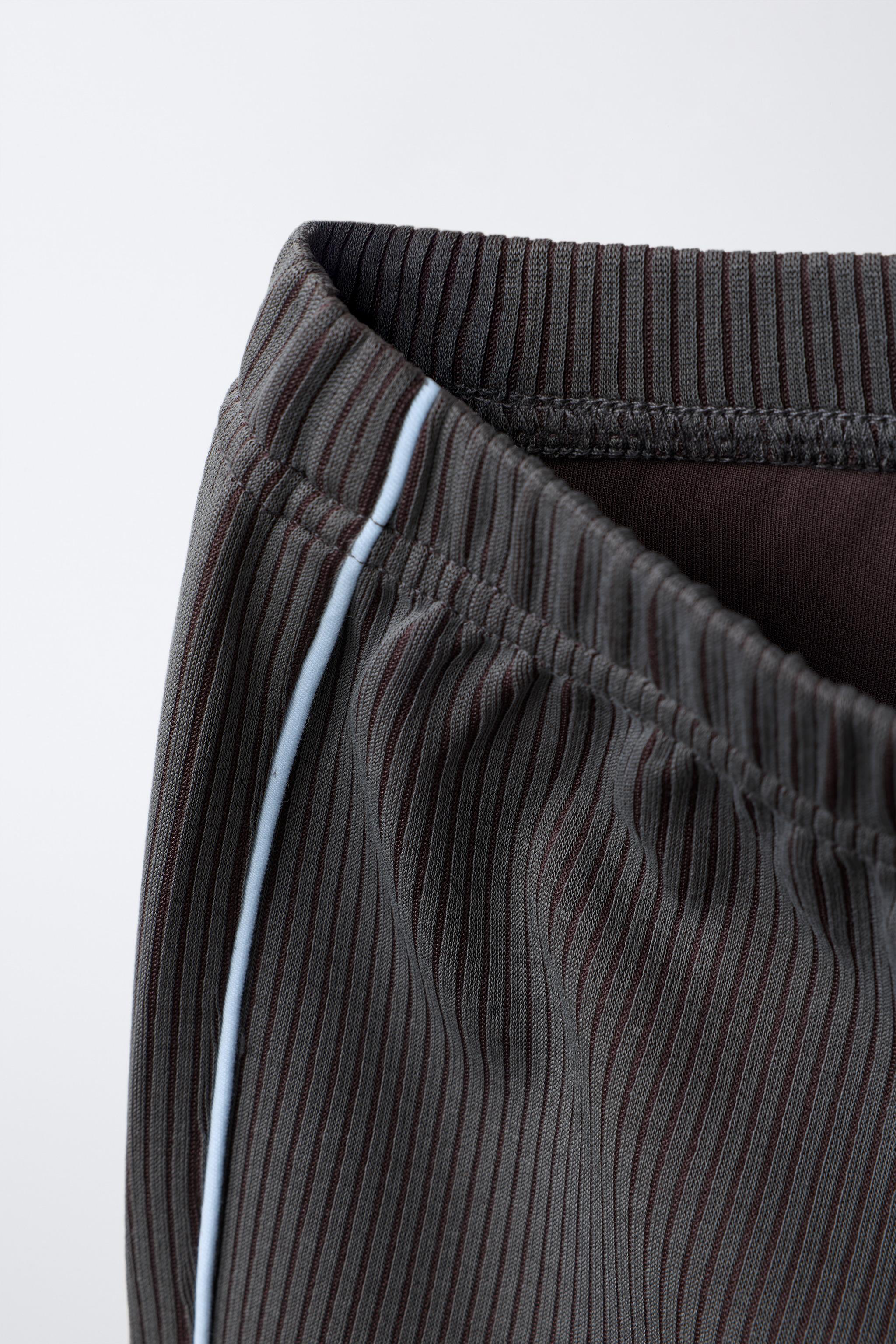RIBBED FLARE PANTS WITH MODAL