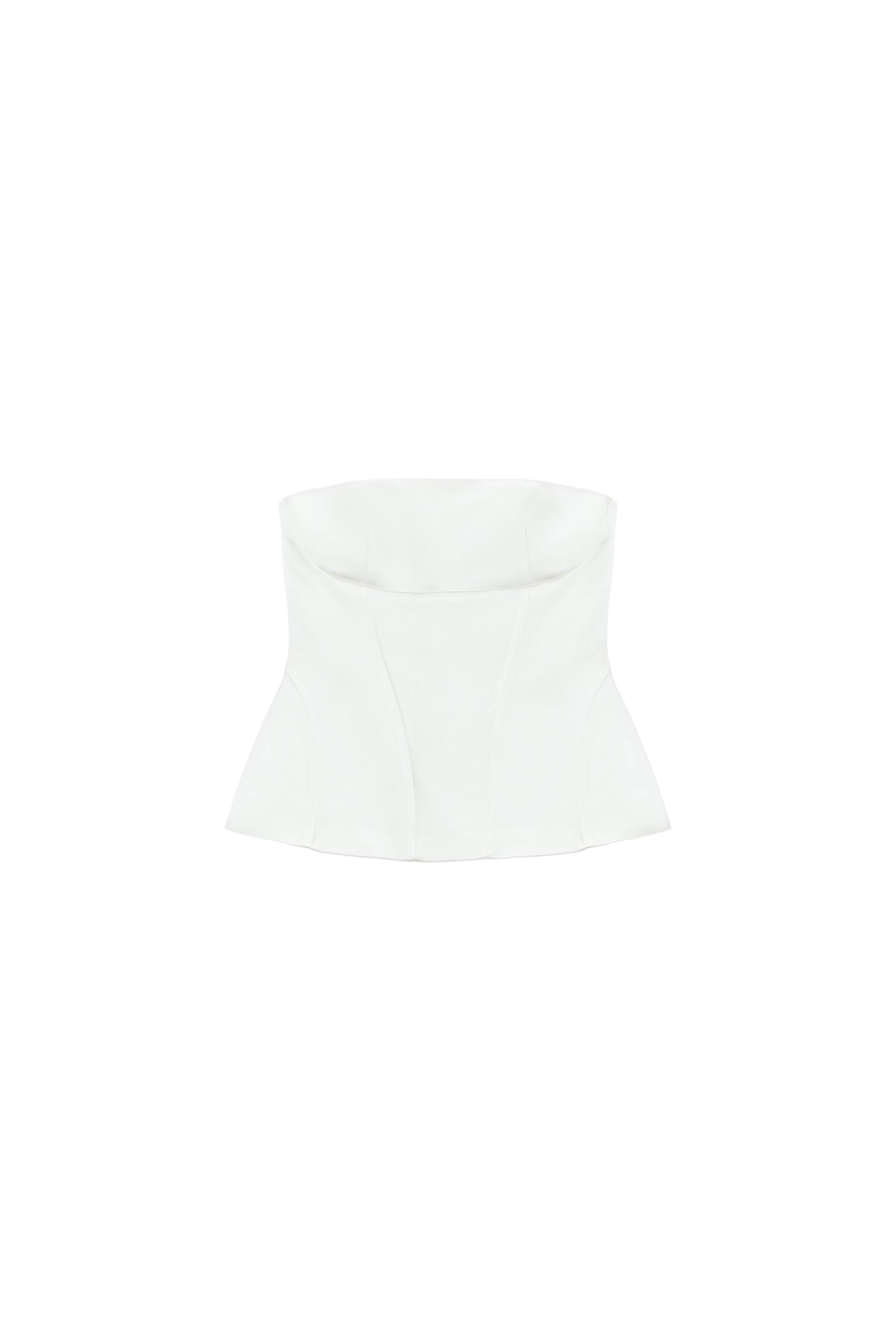 PEPLUM BANDEAU TOP - Oyster-white | ZARA Turkey