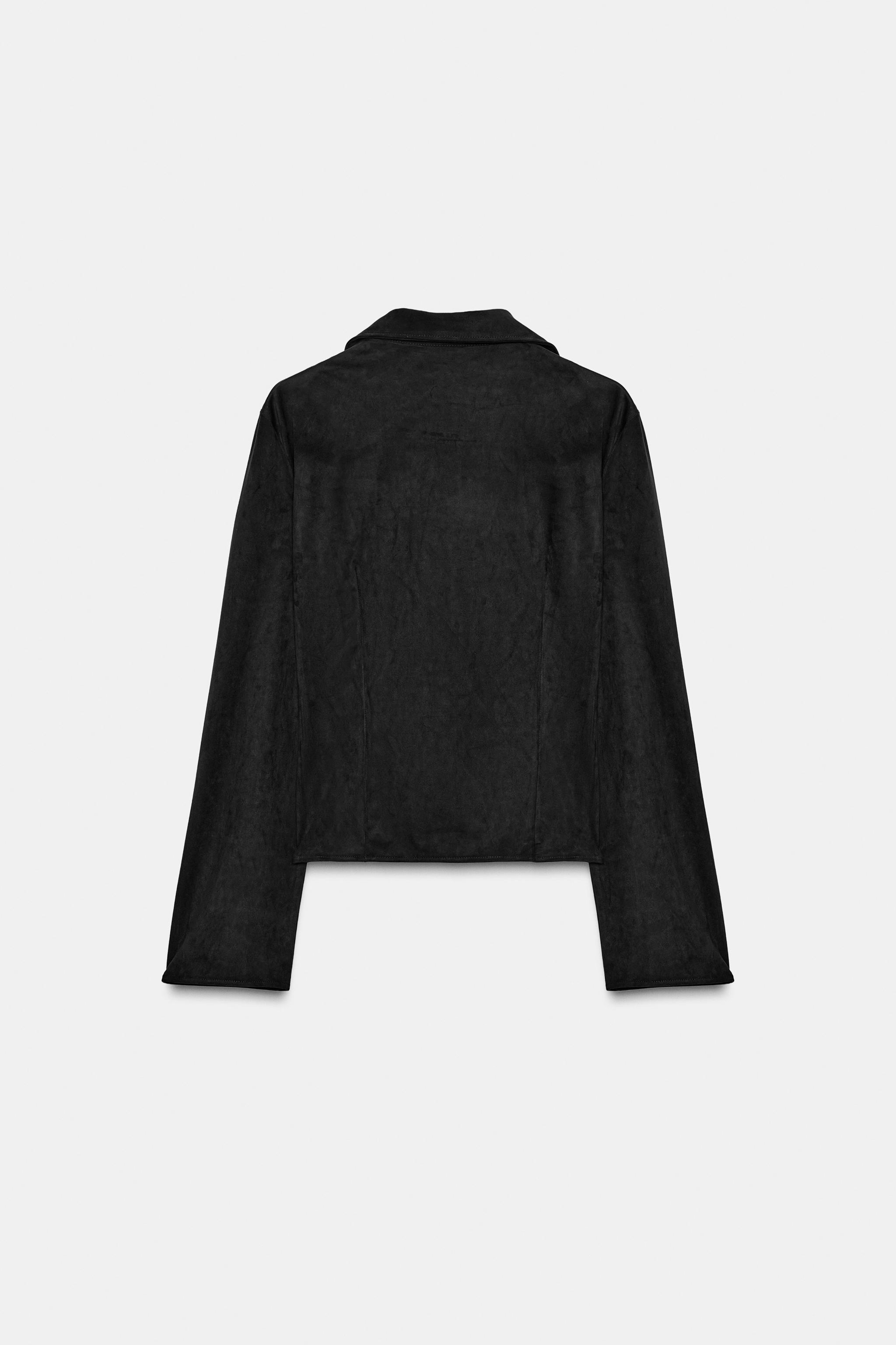 CHEMISE EFFET DAIM À LIENS