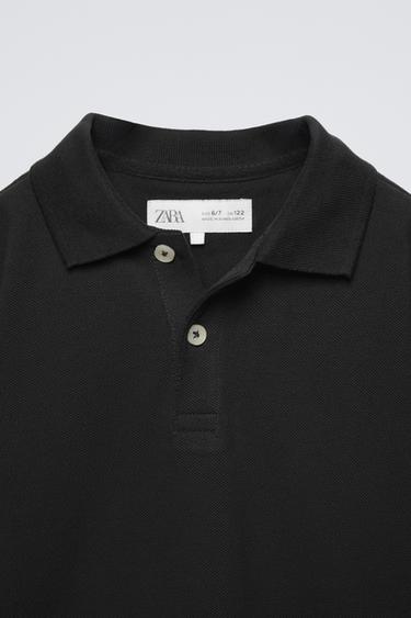BASIC PIQUÉ POLO SHIRT - Black by Zara