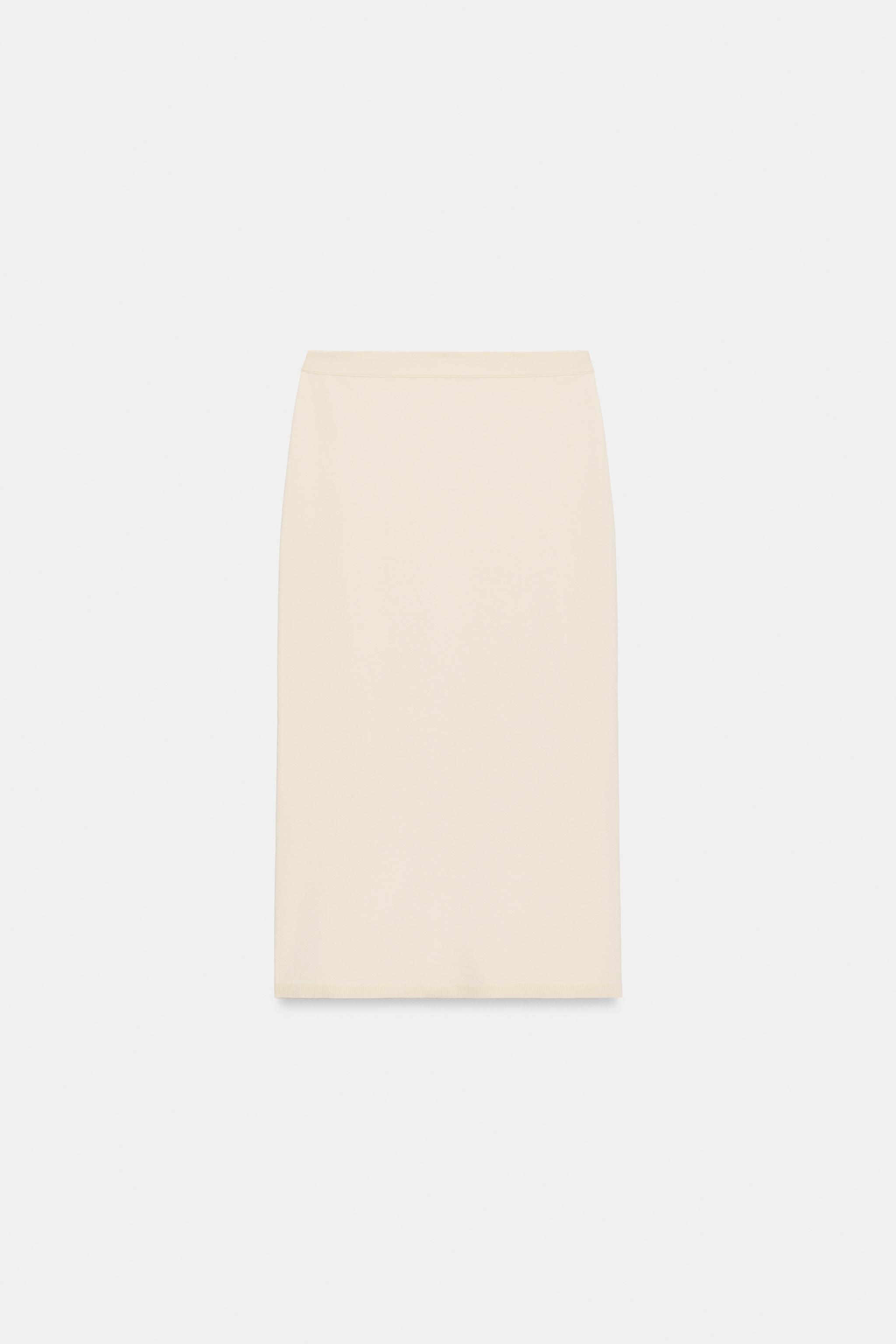 Zara Triko Midi Etek görsel 5