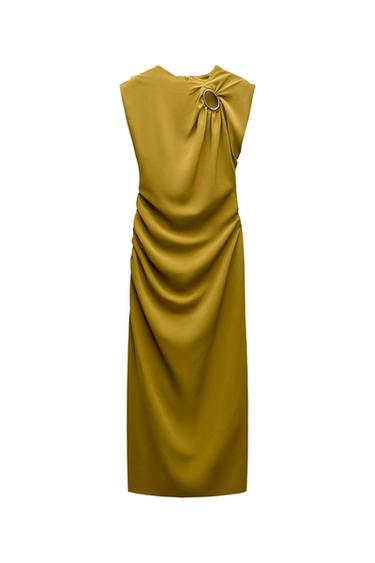 MIDI DRESS WITH GOLDEN APPLIQUÉ