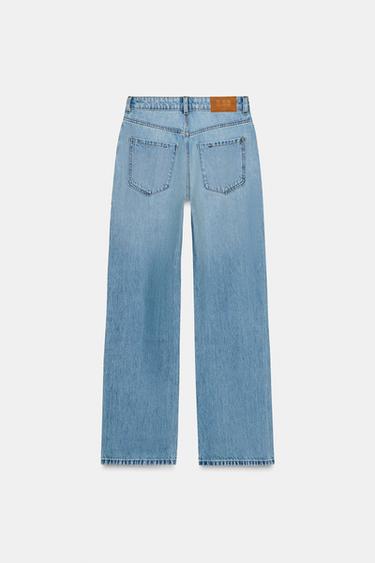 Z.03 STRAIGHT HIGH-WAIST LONG LENGTH JEANS - Light blue by Zara