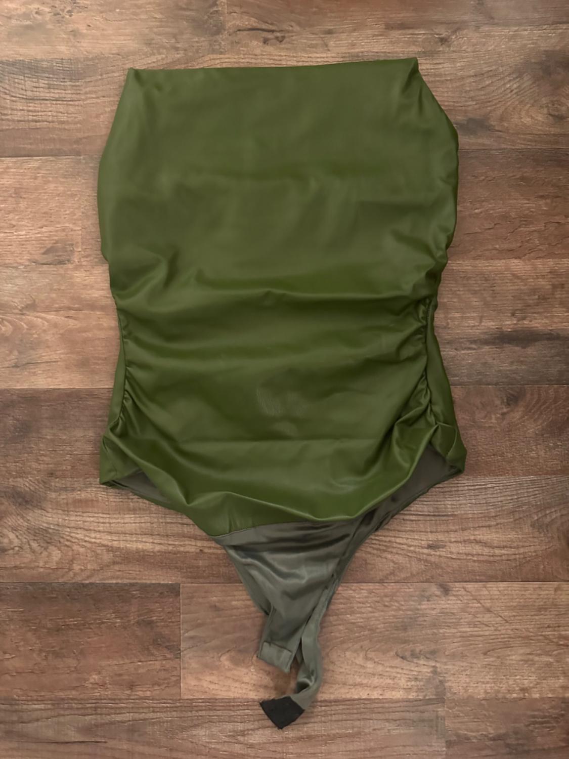 FAUX LEATHER BODYSUIT