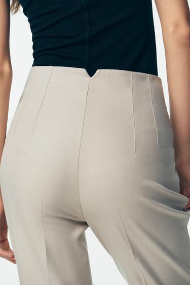 HIGH-WAIST TROUSERS - Beige by Zara - Image 5