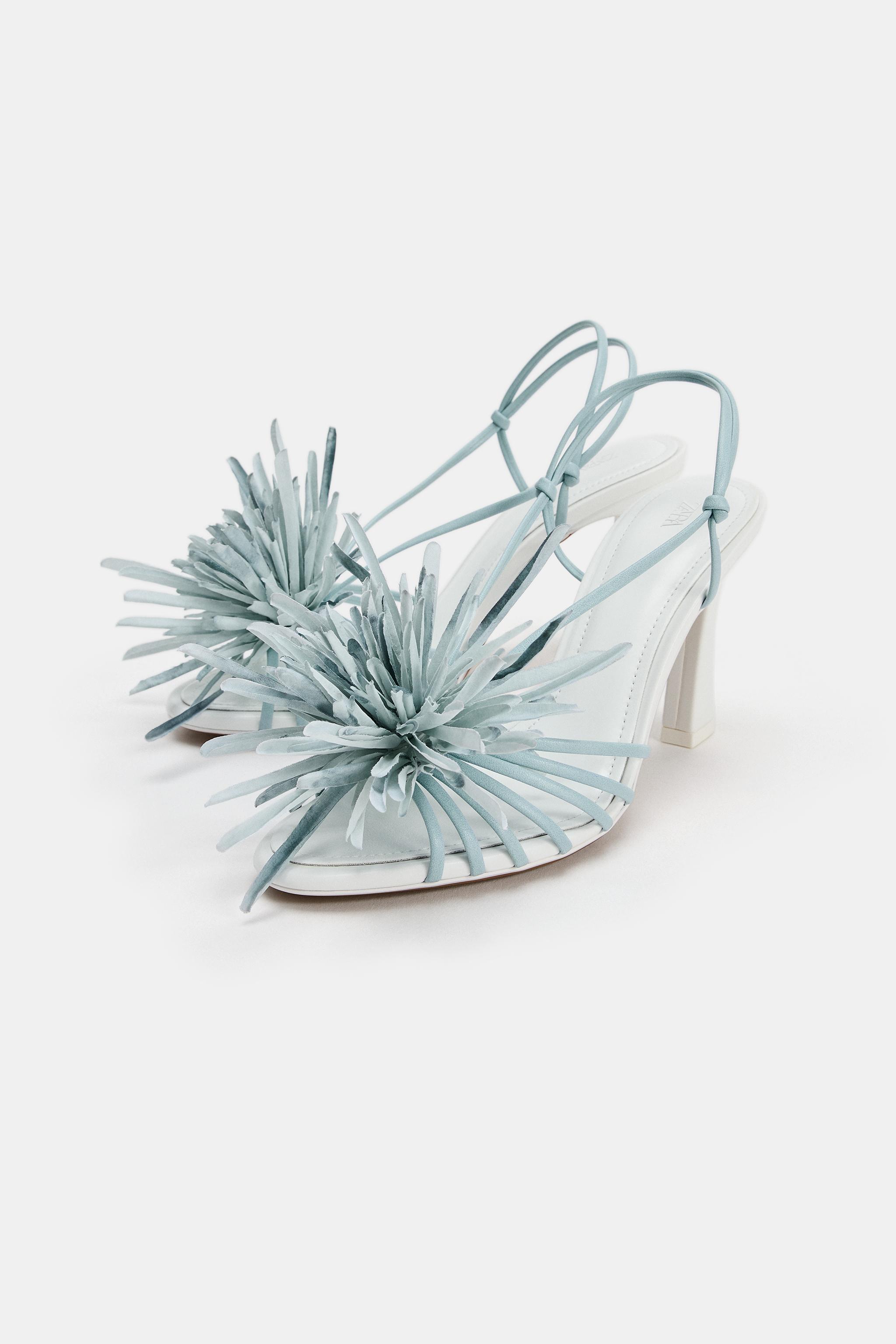FLORAL HEELED SANDALS