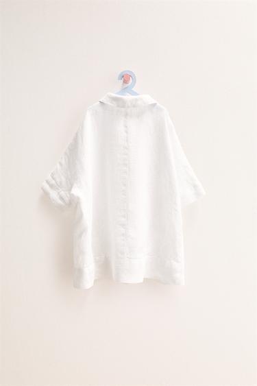 ZARA TIMELESS - 100% LINEN SHIRT DRESS - White by Zara - Image 1