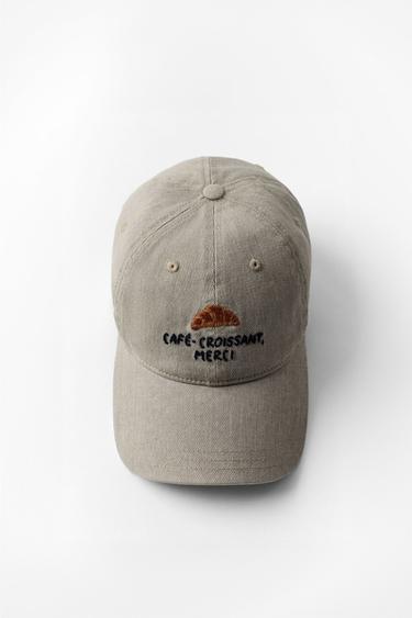 CROISSANT EMBROIDERY TWILL CAP — Ice 1