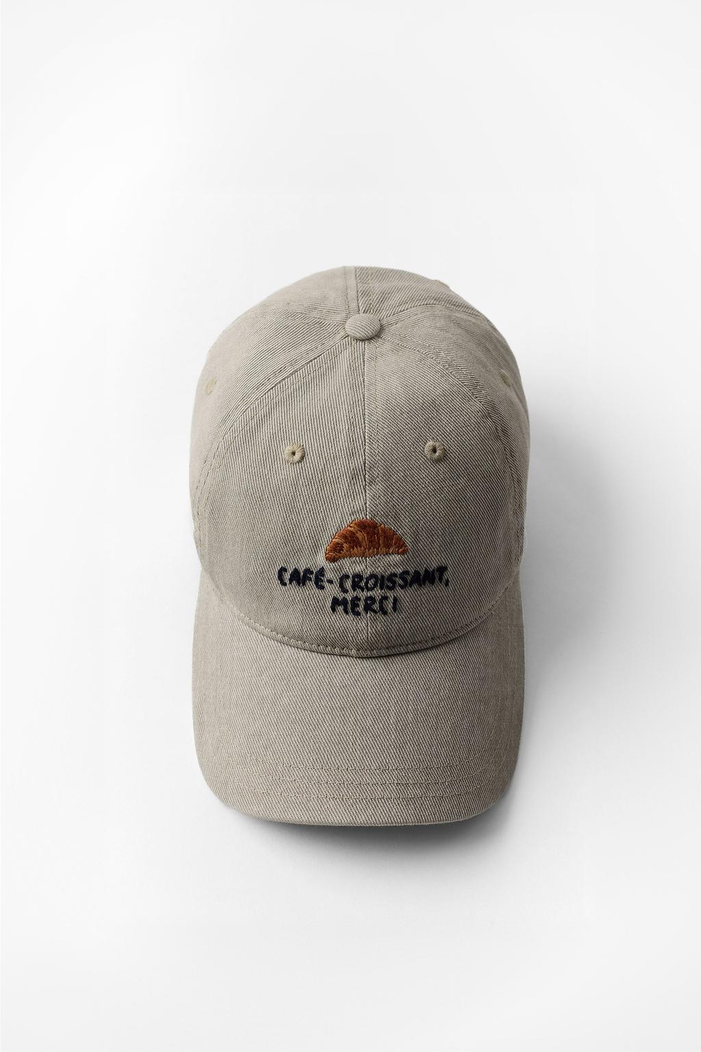 CROISSANT EMBROIDERED TWILL CAP