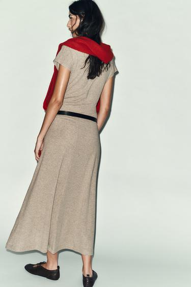 MAXI HIGH NECK DRESS - Ecru by Zara - Image 4