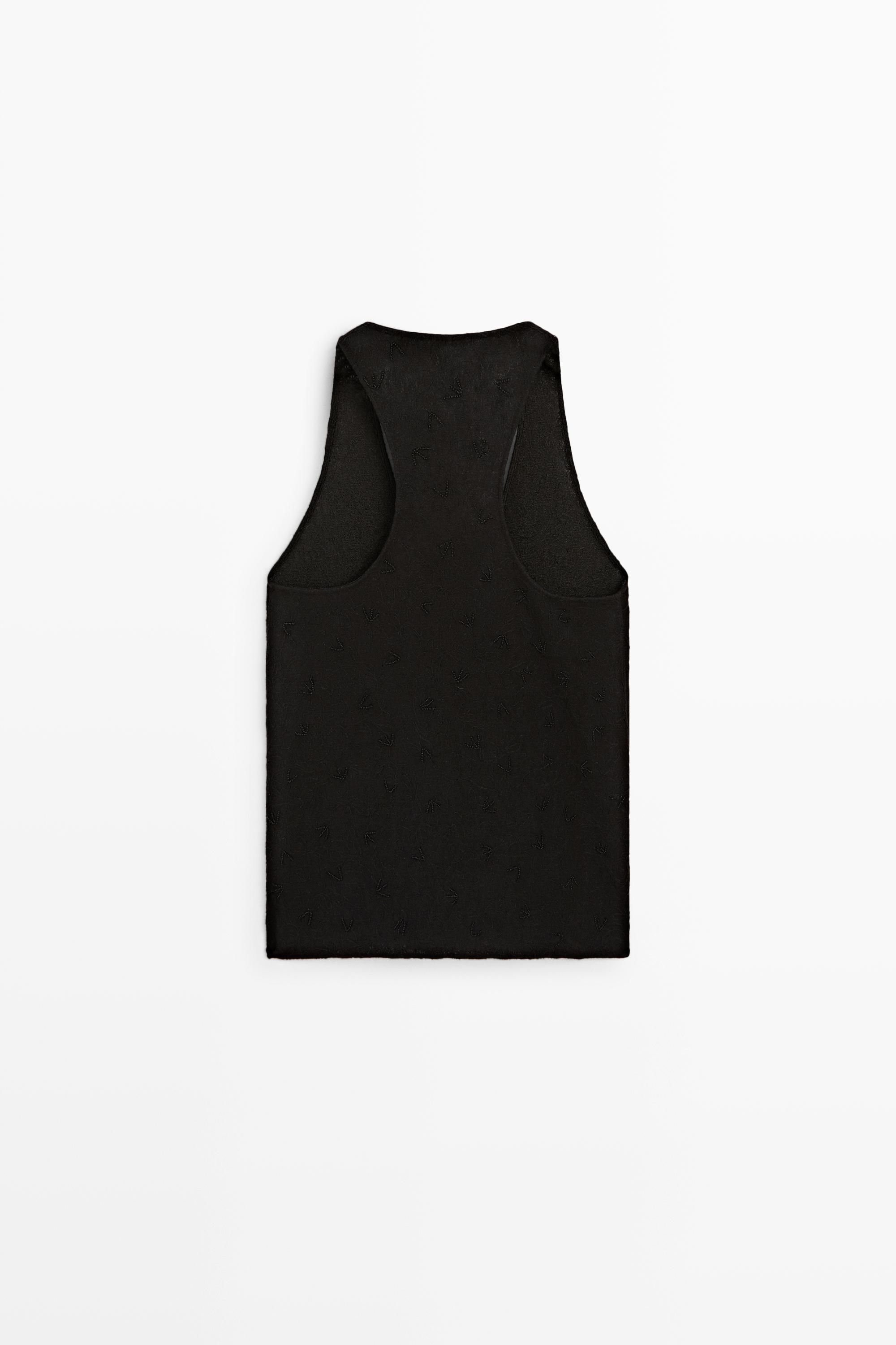 Top fluide avec broderies