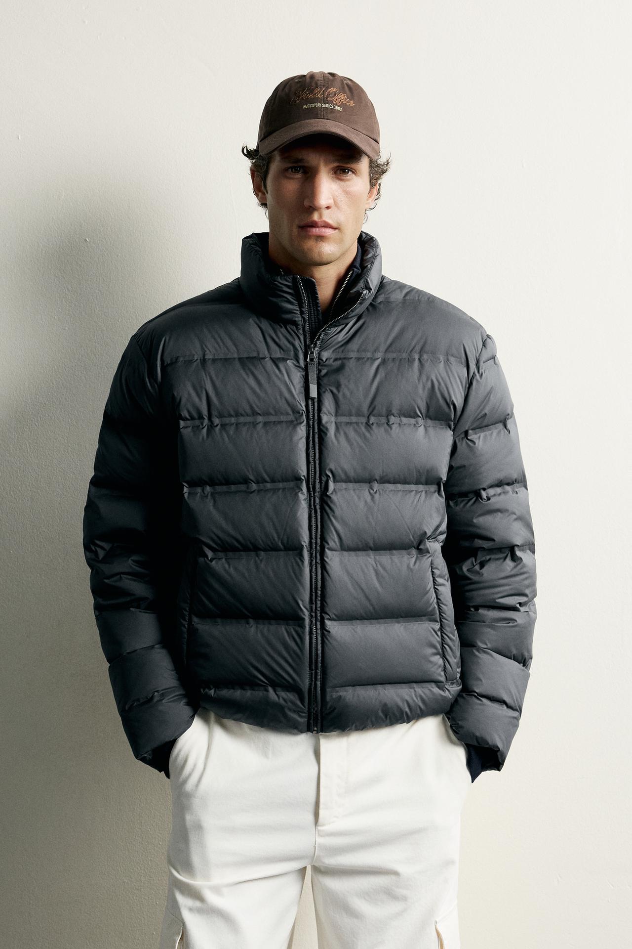 WATER-REPELLENT 80/20 DOWN JACKET — Anthracite grey