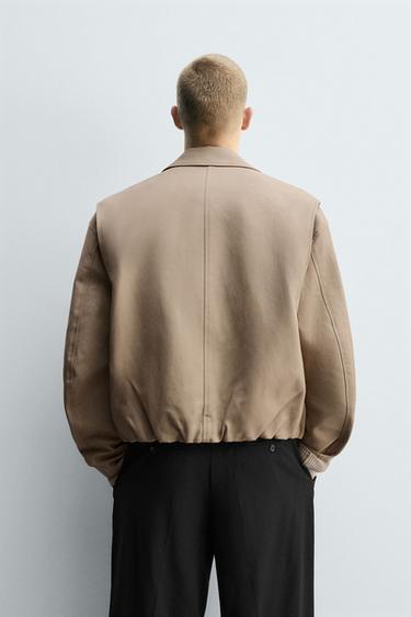 CROPPED FIT PADDED JACKET - camel by Zara - Image 2