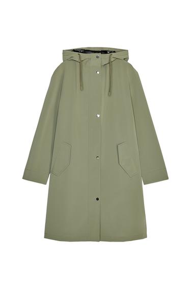 RUBBERISED HOODED PARKA - Khaki by Zara