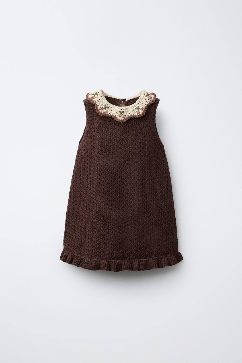 white christmas dresses Maya Scalloped Peter Pan Dress and Romper with Crochet detailing – Teddy  Kidswear