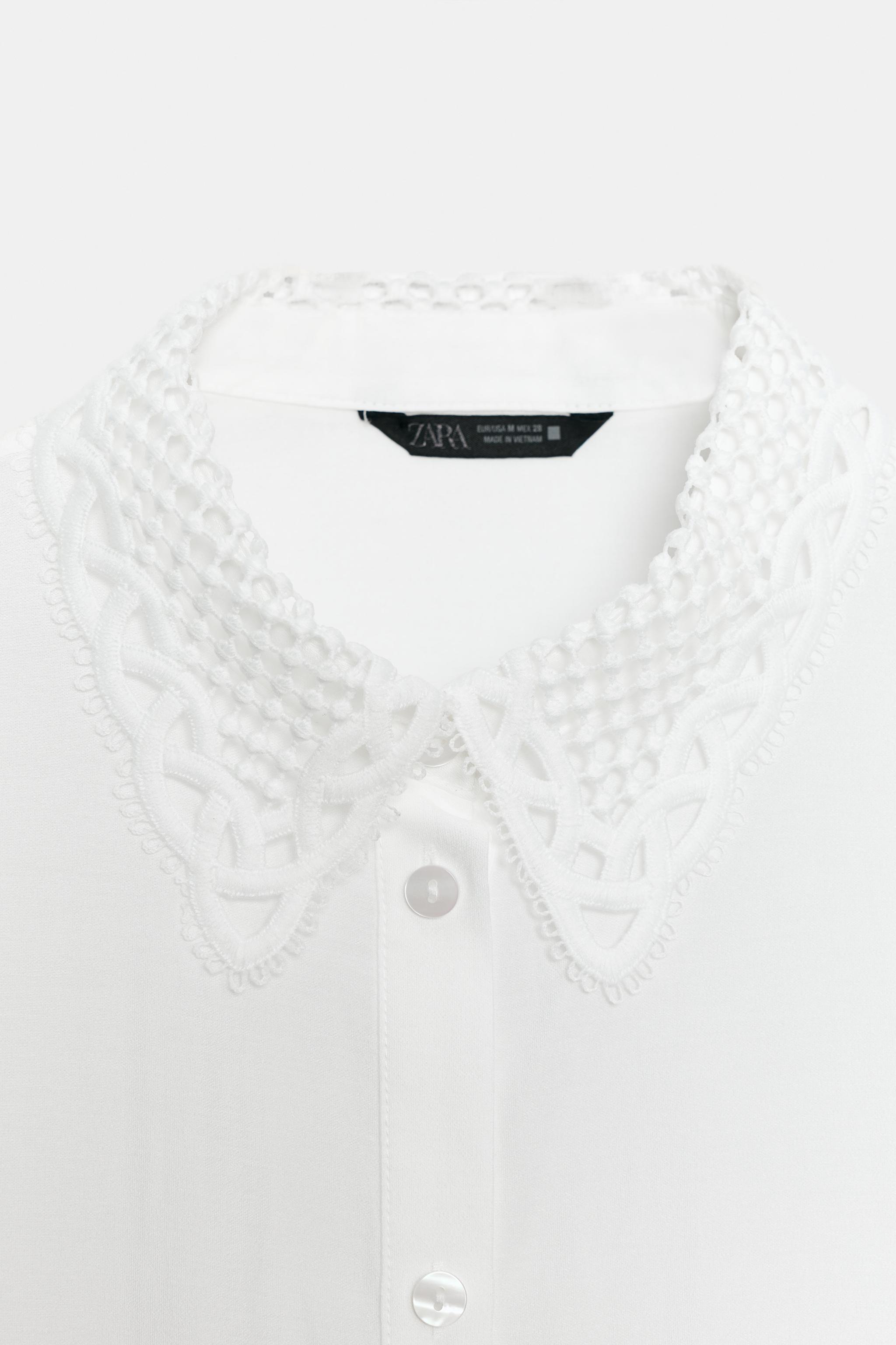 CHEMISE COL EN DENTELLE