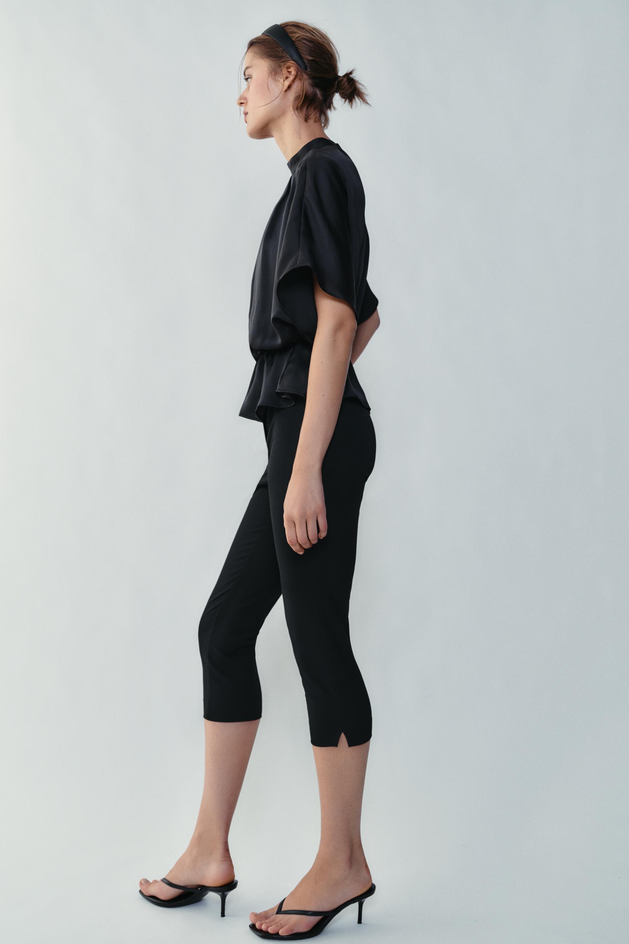 Женские блузки Zara DRAPED SATIN BLOUSE — фото 3